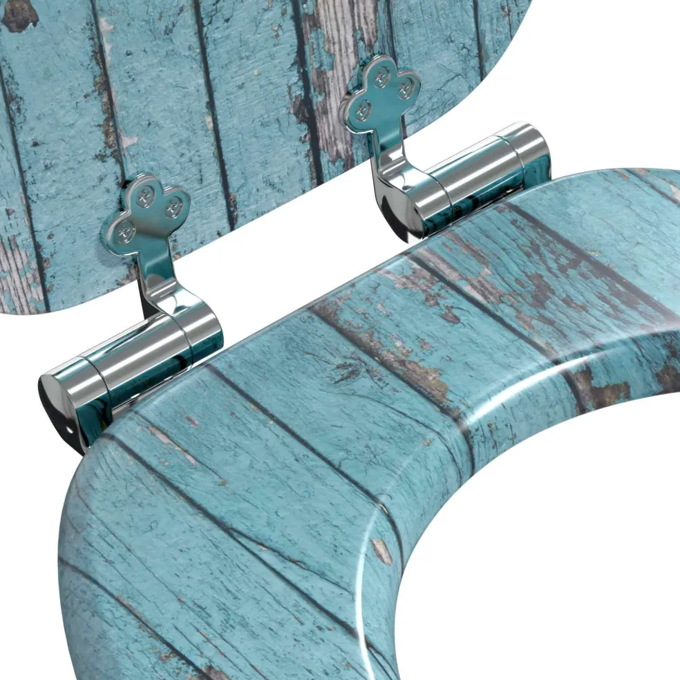 vidaXL Toiletbrillen 2 st met soft-close deksels MDF houtontwerp