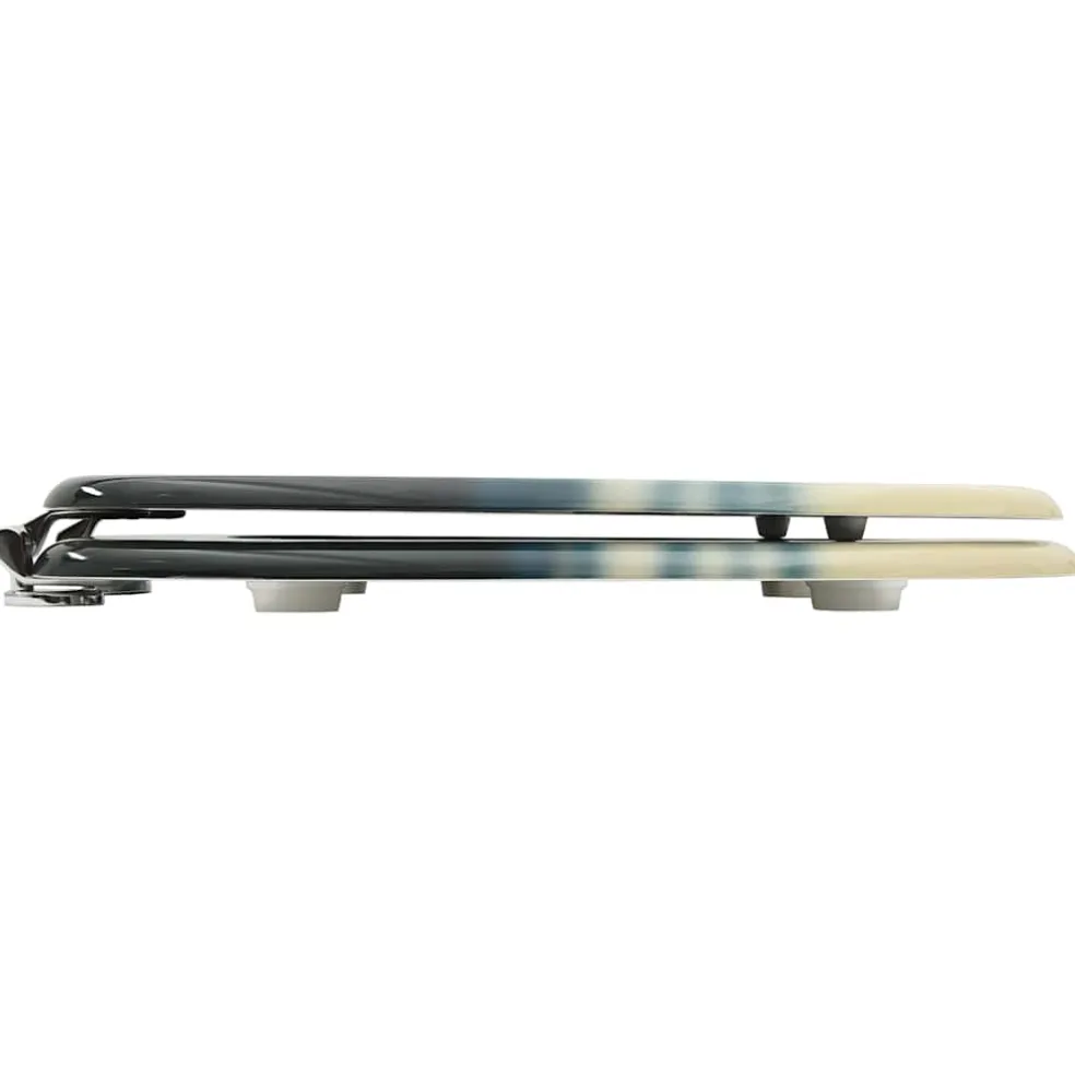 vidaXL Toiletbril met deksel strand MDF