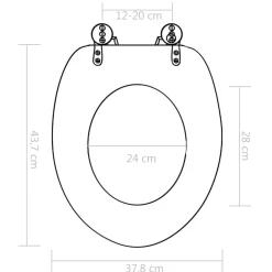 vidaXL Toiletbril met soft-close deksel schelp MDF