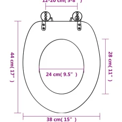 vidaXL Toiletbril met soft-close deksel zeester MDF