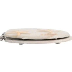 vidaXL Toiletbril met soft-close deksel zeester MDF