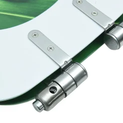 vidaXL Toiletbril met soft-close deksel waterdruppel MDF groen