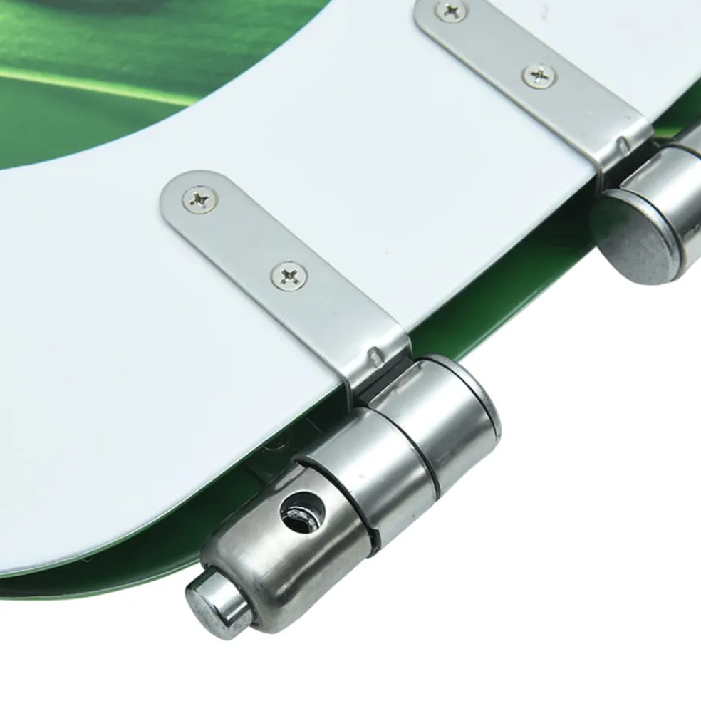 vidaXL Toiletbril met soft-close deksel waterdruppel MDF groen