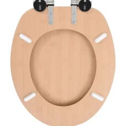 vidaXL Toiletbril met soft-close deksel bamboe MDF