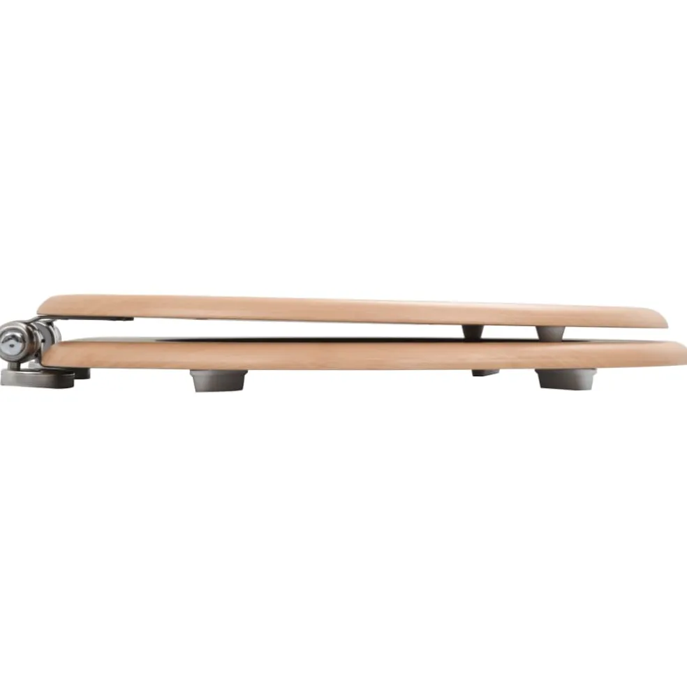 vidaXL Toiletbril met soft-close deksel bamboe MDF