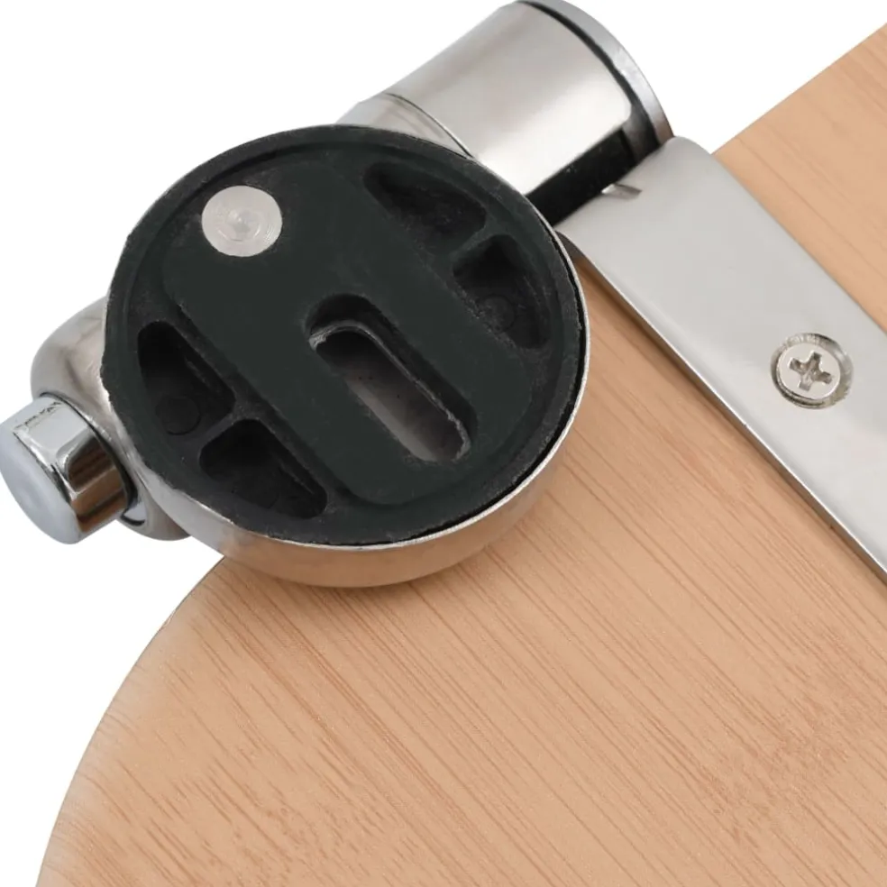 vidaXL Toiletbril met soft-close deksel bamboe MDF