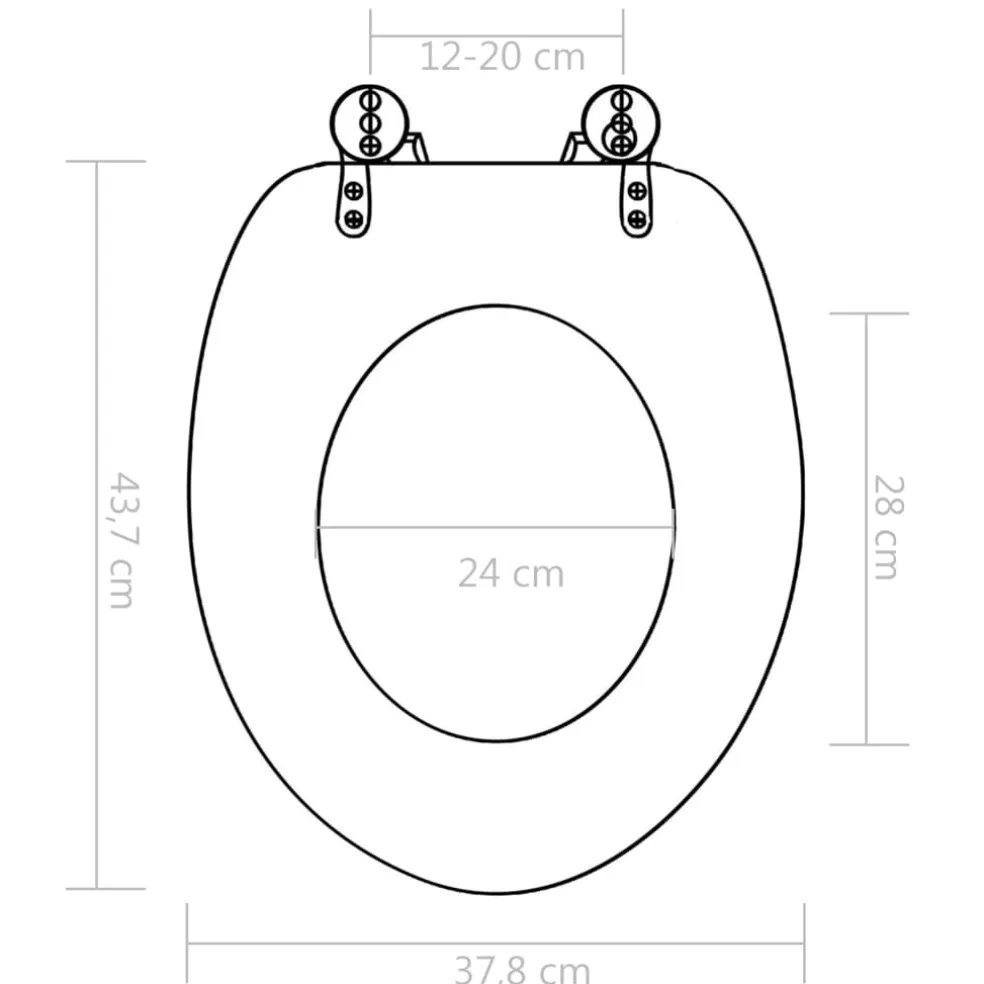 vidaXL Toiletbril met soft-close deksel bamboe MDF