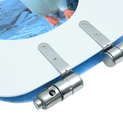 vidaXL Toiletbril met soft-close deksel pinguïn MDF
