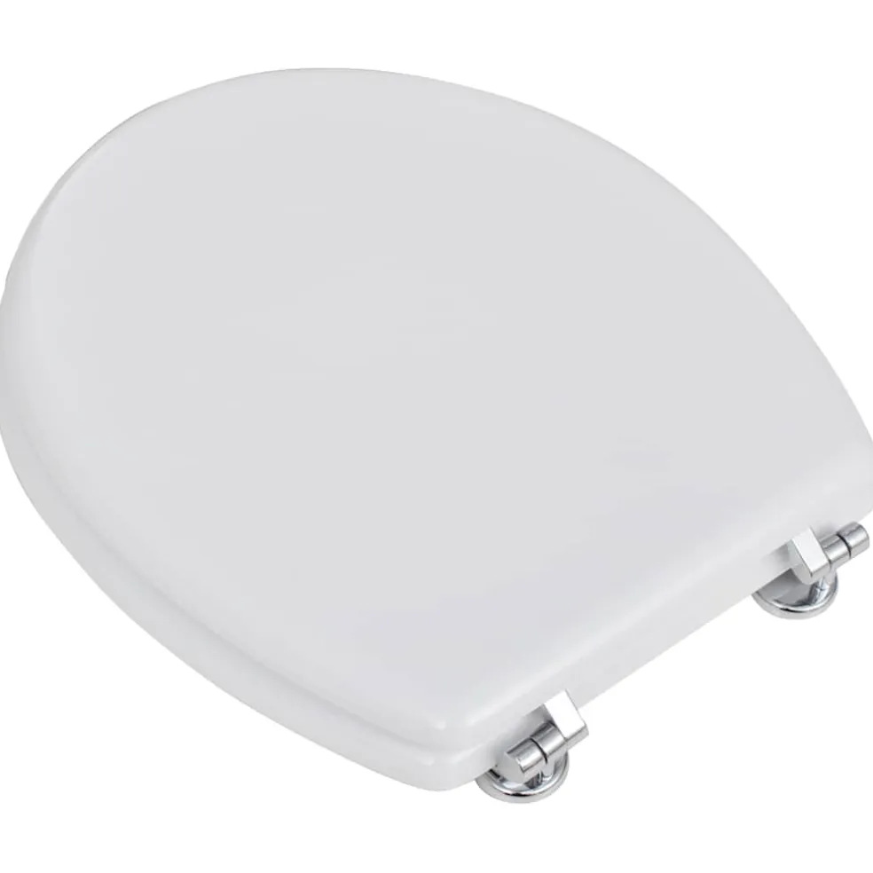 vidaXL Toiletbril simpel ontwerp MDF wit