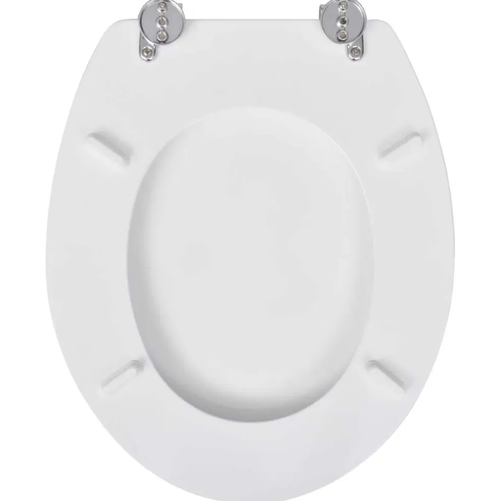 vidaXL Toiletbril simpel ontwerp MDF wit