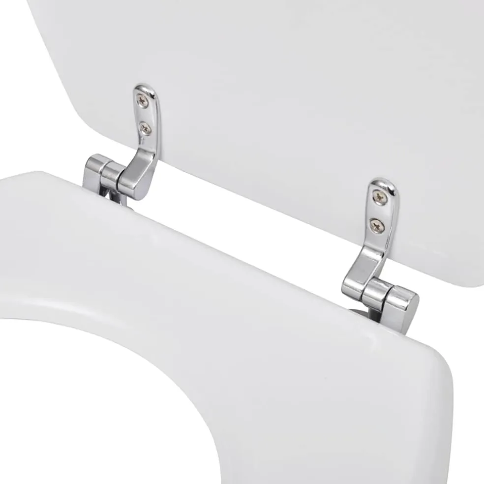 vidaXL Toiletbril simpel ontwerp MDF wit