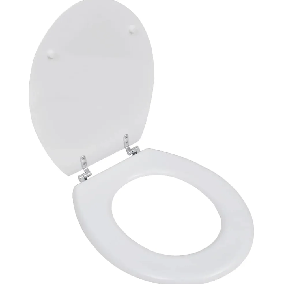 vidaXL Toiletbril simpel ontwerp MDF wit