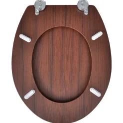vidaXL Toiletbril simpel ontwerp MDF bruin