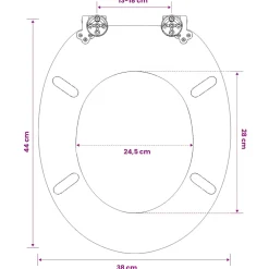 vidaXL Toiletbril simpel ontwerp MDF bruin