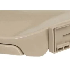 vidaXL Toiletbril soft-close ovaal beige