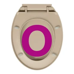 vidaXL Toiletbril soft-close ovaal beige