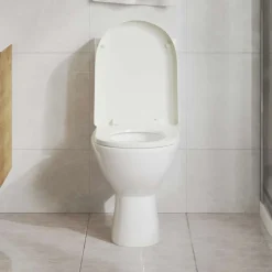 vidaXL Toiletbril soft-close ovaal wit
