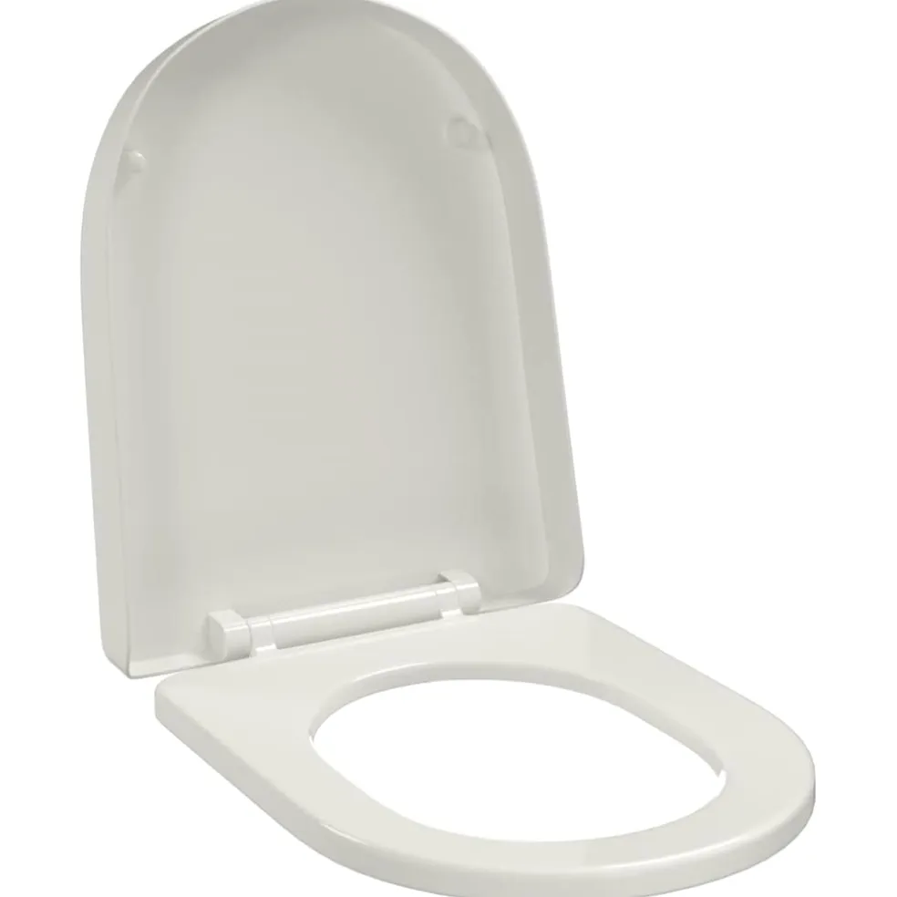 vidaXL Toiletbril soft-close ovaal wit