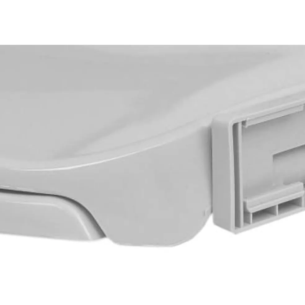 vidaXL Toiletbril soft-close ovaal lichtgrijs