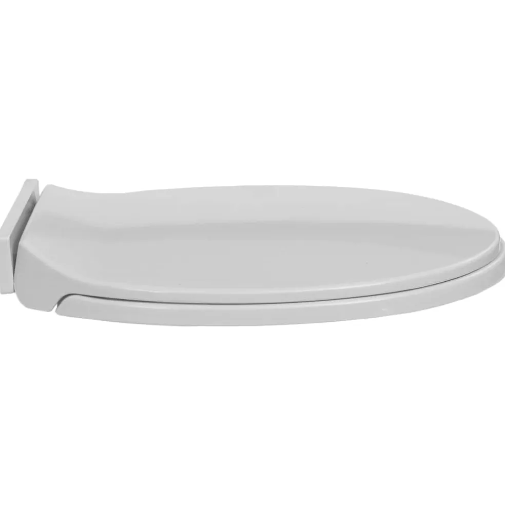 vidaXL Toiletbril soft-close ovaal lichtgrijs