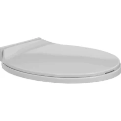 vidaXL Toiletbril soft-close ovaal lichtgrijs