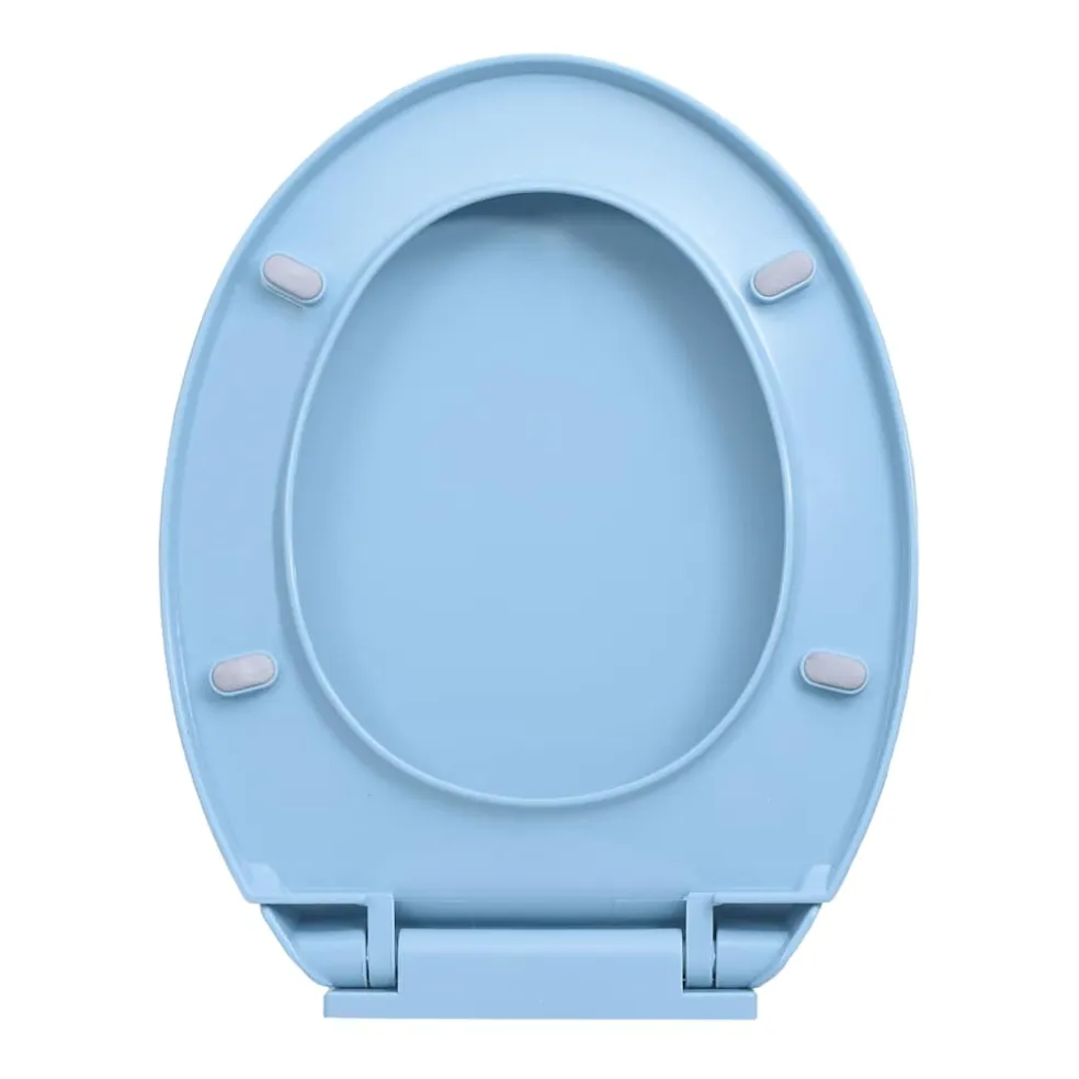 vidaXL Toiletbril soft-close ovaal blauw