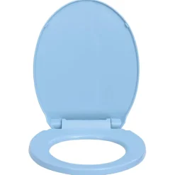 vidaXL Toiletbril soft-close ovaal blauw