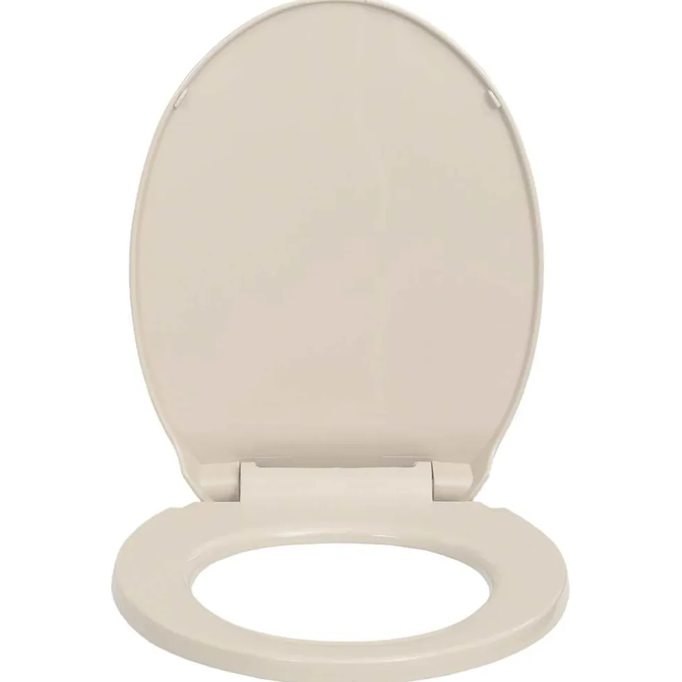 vidaXL Toiletbril soft-close ovaal abrikooskleurig