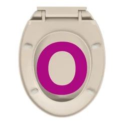 vidaXL Toiletbril soft-close ovaal abrikooskleurig