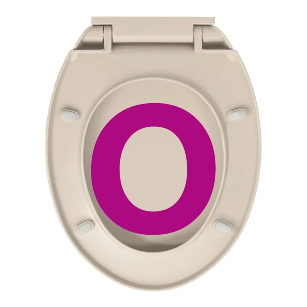 vidaXL Toiletbril soft-close ovaal abrikooskleurig