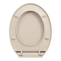 vidaXL Toiletbril soft-close ovaal abrikooskleurig