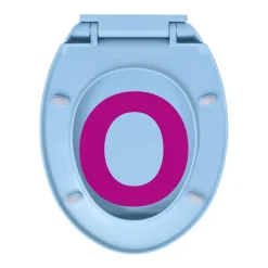 vidaXL Toiletbril soft-close en quick-release ovaal blauw