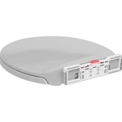 vidaXL Toiletbril soft-close en quick-release ovaal lichtgrijs