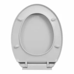 vidaXL Toiletbril soft-close en quick-release ovaal lichtgrijs