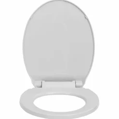 vidaXL Toiletbril soft-close en quick-release ovaal lichtgrijs