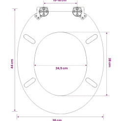 vidaXL Toiletbril stenen MDF