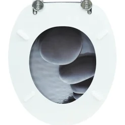 vidaXL Toiletbril stenen MDF