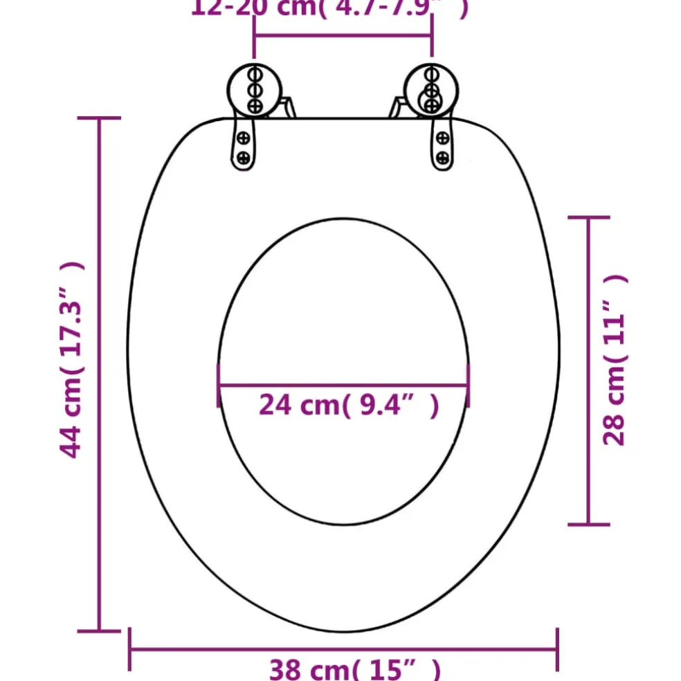 vidaXL Toiletbril van MDF met New York dessin