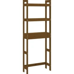 vidaXL Toiletrek 63x26x171 cm massief grenenhout honingbruin