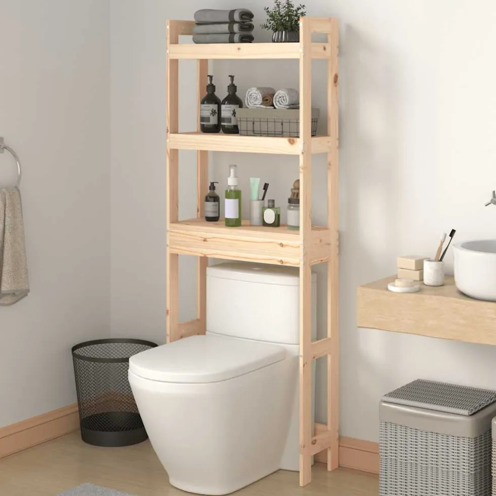 vidaXL Toiletrek 63x26x171 cm massief grenenhout