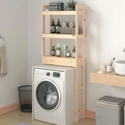 vidaXL Toiletrek 63x26x171 cm massief grenenhout
