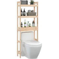 vidaXL Toiletrek 63x26x171 cm massief grenenhout