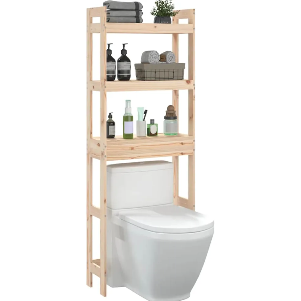 vidaXL Toiletrek 63x26x171 cm massief grenenhout