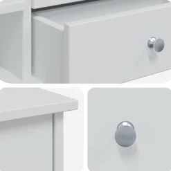 vidaXL Toilettafel Set FAUSKE 2 st Wit 100 x 50 x 103,5 cm