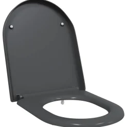 vidaXL Toiletzitting Antraciet 49 x 36 x 4 cm Duroplast