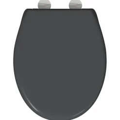 vidaXL Toiletzitting Antraciet 47 x 37 x 4 cm Duroplast