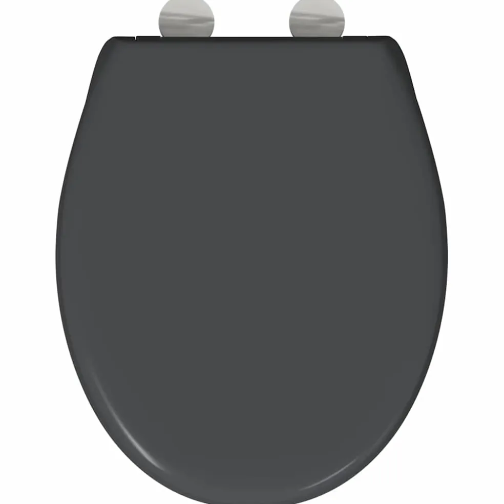 vidaXL Toiletzitting Antraciet 47 x 37 x 4 cm Duroplast