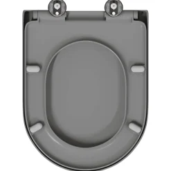 vidaXL Toiletzitting Grijs 49 x 36 x 4 cm Duroplast