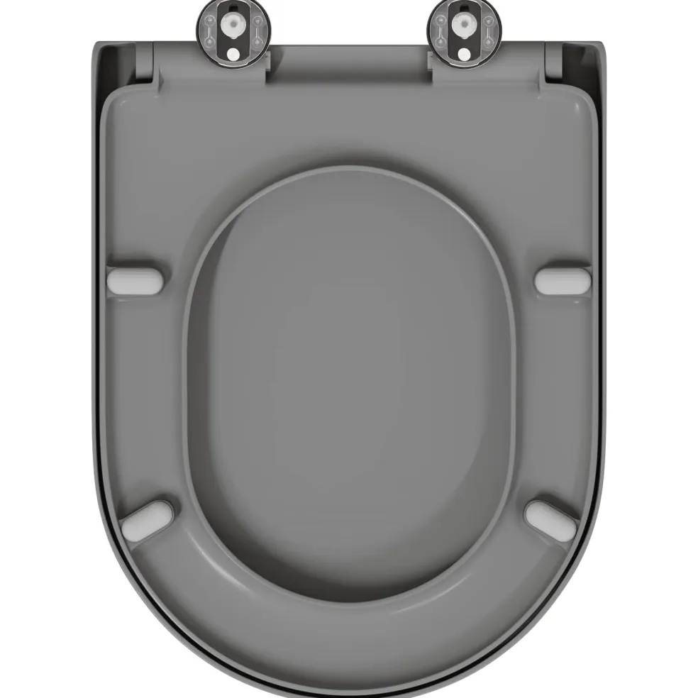 vidaXL Toiletzitting Grijs 49 x 36 x 4 cm Duroplast