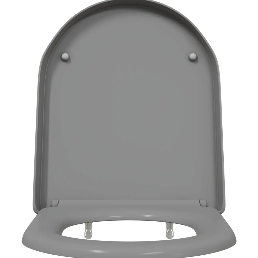 vidaXL Toiletzitting Grijs 49 x 36 x 4 cm Duroplast